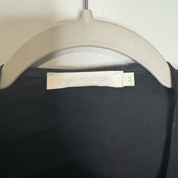 Anne Fontaine Ruffle Zip Front Jacket Top - Picture 3 of 4